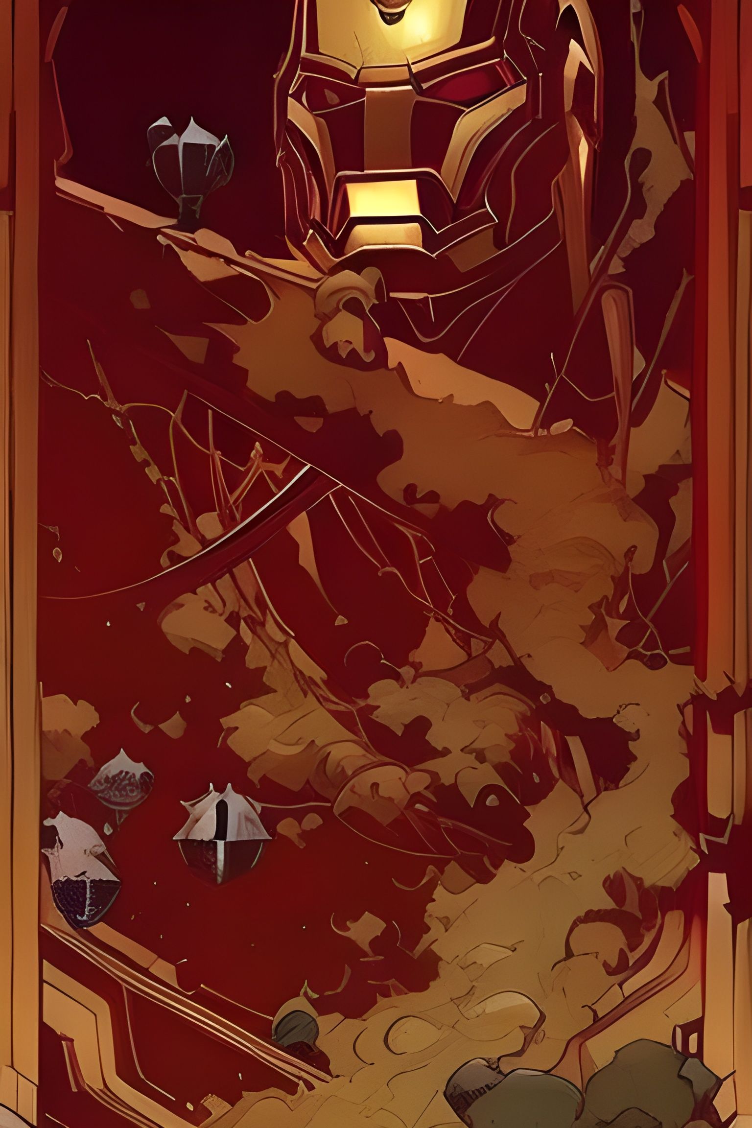 Ironman Portrait: Breathtaking Triadic Color Cover Art