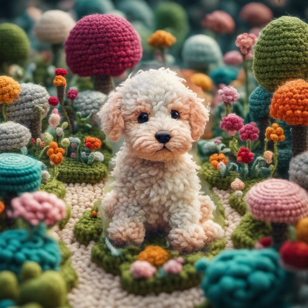 Whimsical Crocheted Garden in Crochet Amigurumi Style