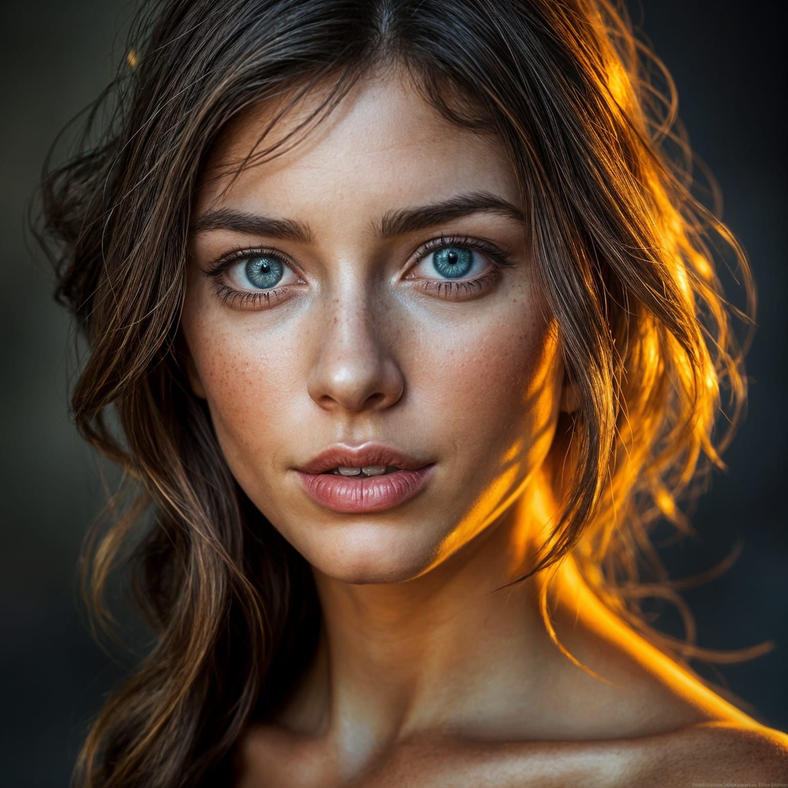 Illuminated Portrait in Hyperdetailed Style