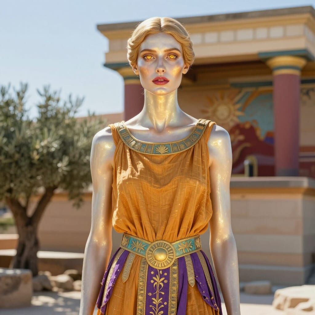 Divine Transcendent Woman with Golden Ichor Flow