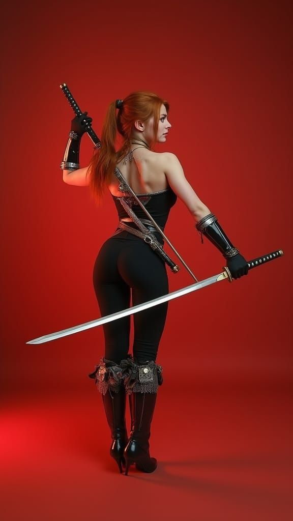 Warrior Goddess in Elegant Stealth Suit