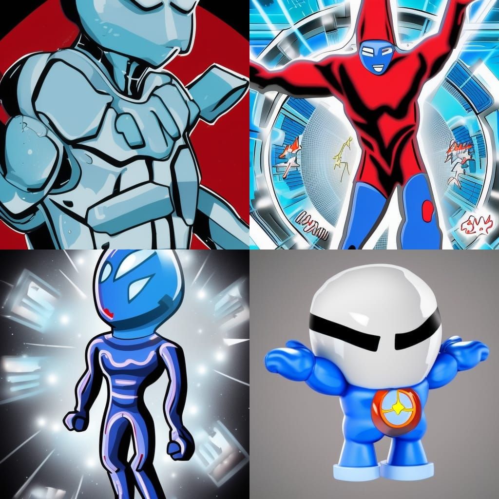 Alien Hero Ready for Battle as Impasto Painting