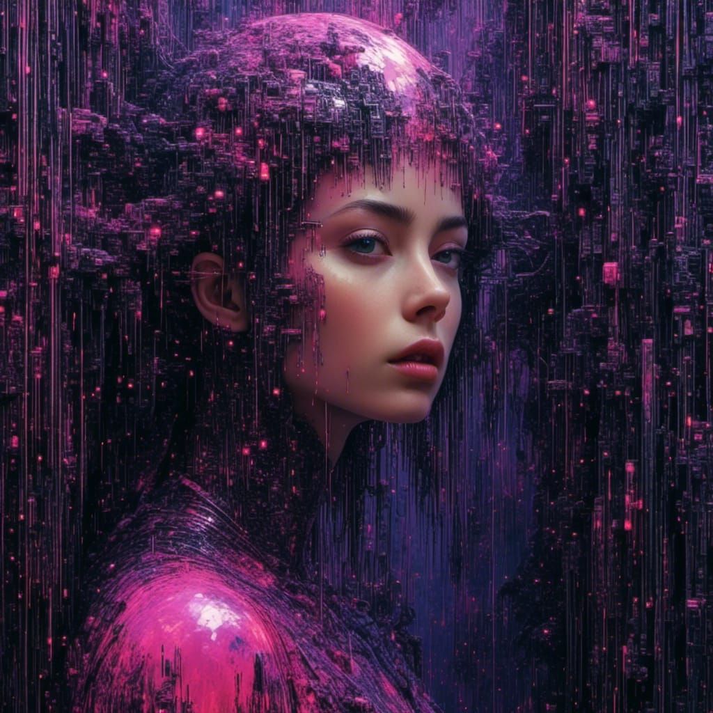 Glitch in the Matrix: Digital Amethyst Distortion