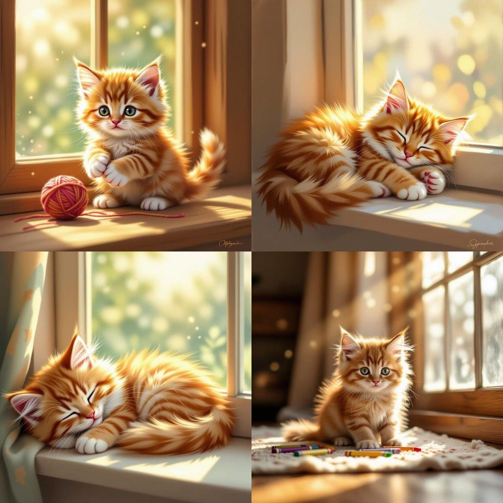 Adorable Little Cat Portrait