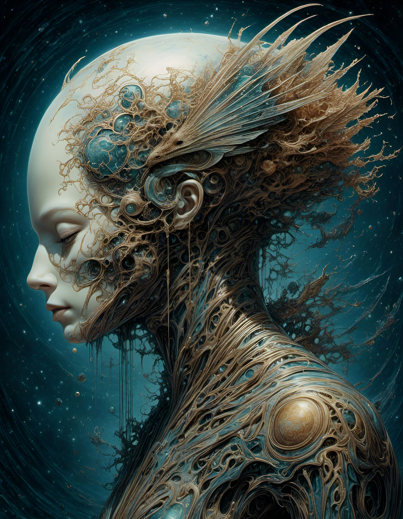 Surreal Character Portrait Inspired by Graphic Novel Art