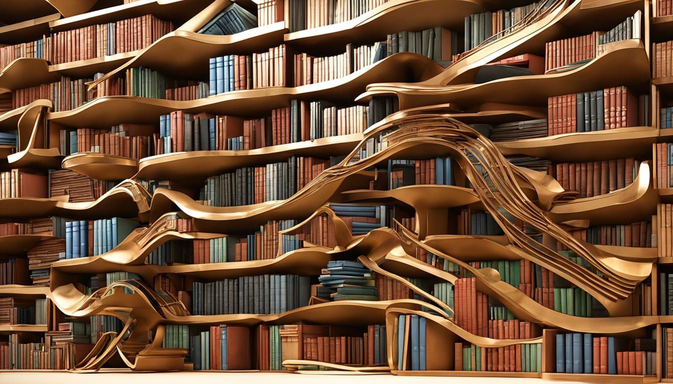 Luxurious Sports Club Logo Adorns Ancient Wooden Library Fac...