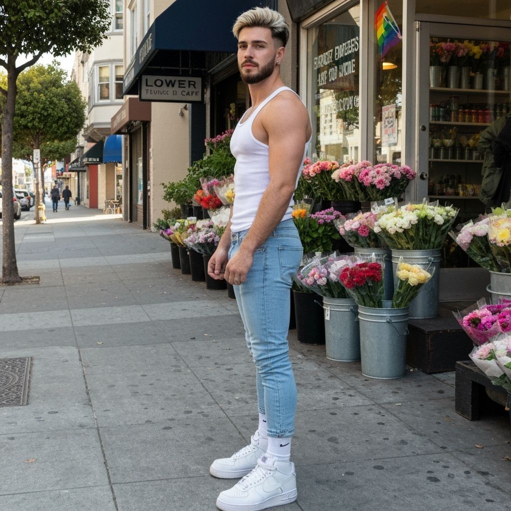 Outdoor Portrait of Athletic Man on San Francisco Street