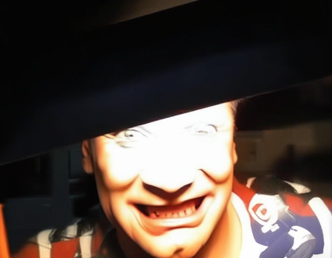 Scary Half-Headed Man in Detailed 3D Rendering