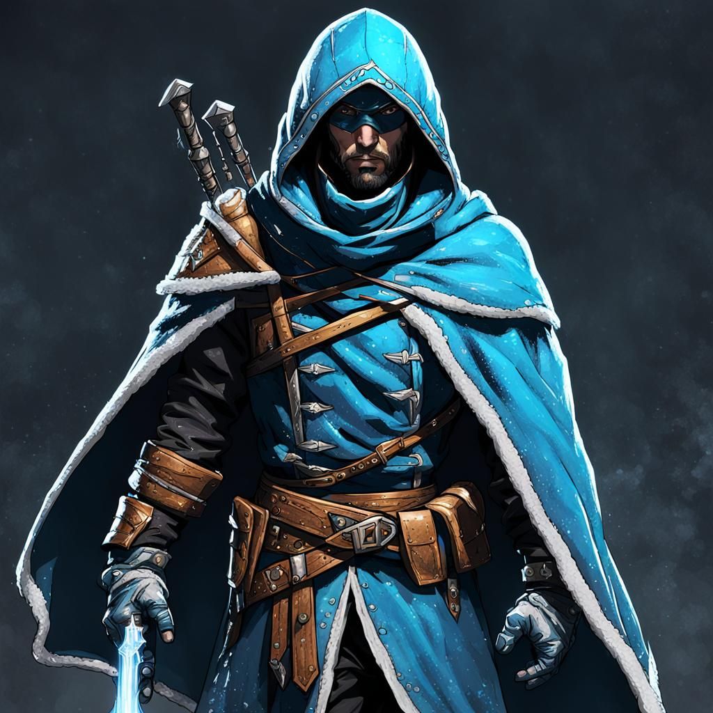 Icy Assassin Cloaked in Shadows