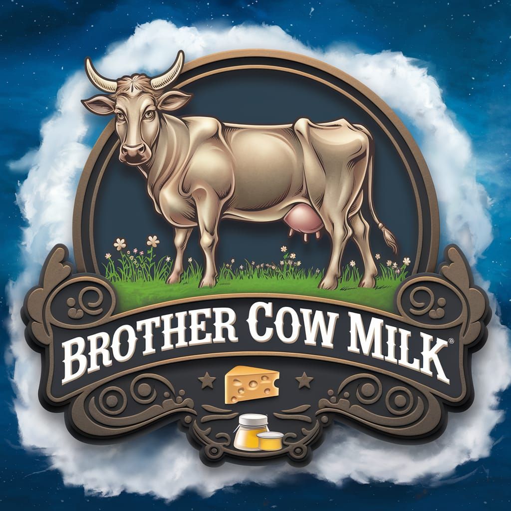 Fantasy Logo for Brother Cow Milk Delivery