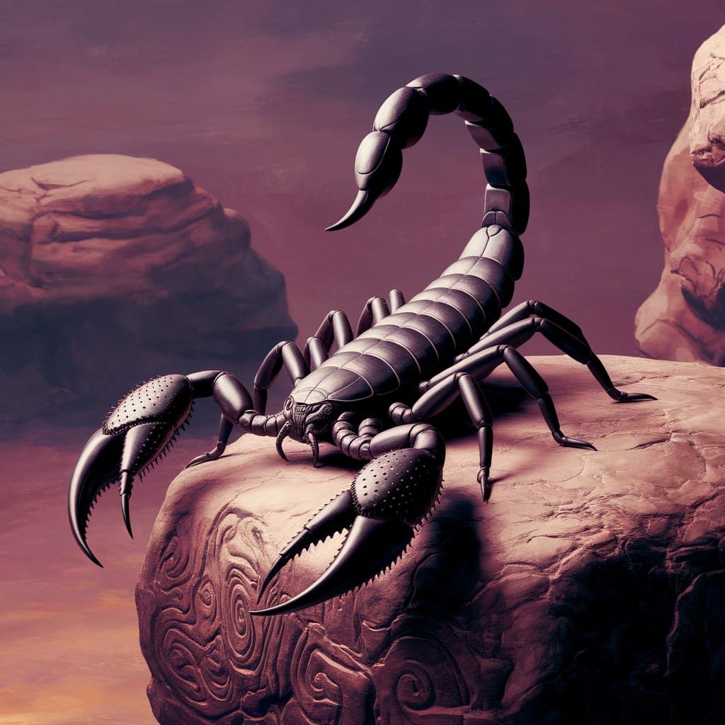 Majestic Scorpion on Ancient Rock