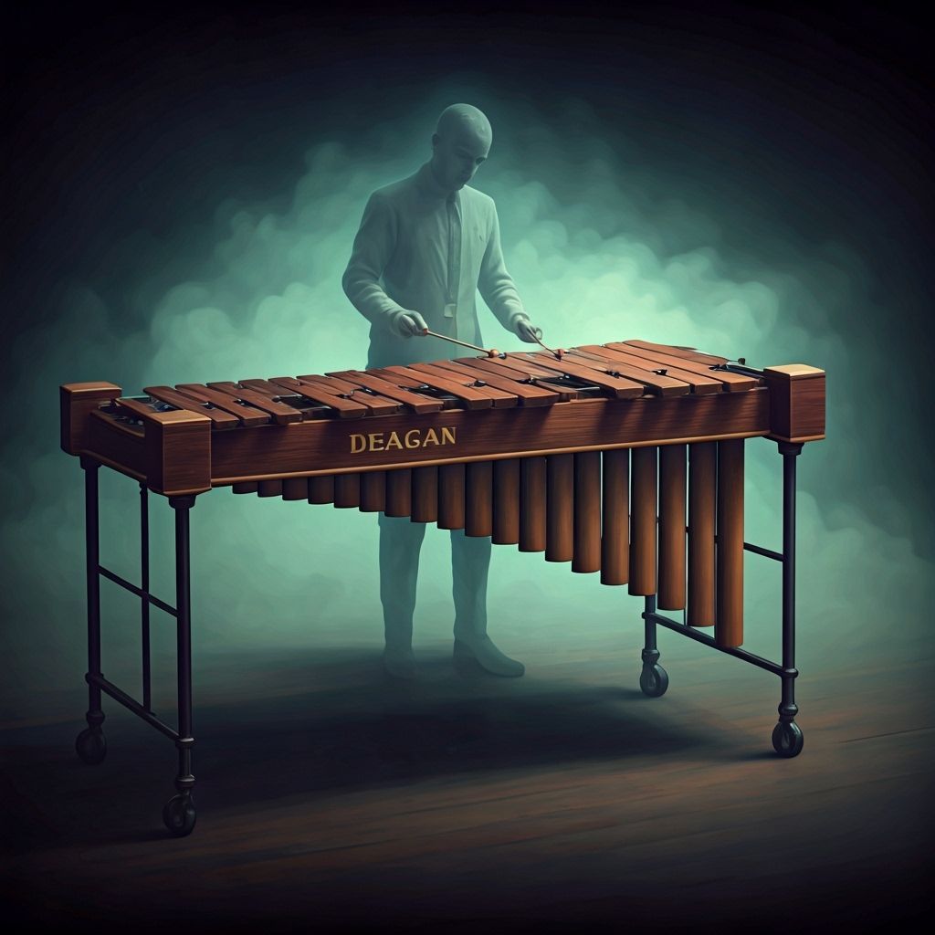 Ghost Plays Antique Deagan Xylophone in Ethereal Light