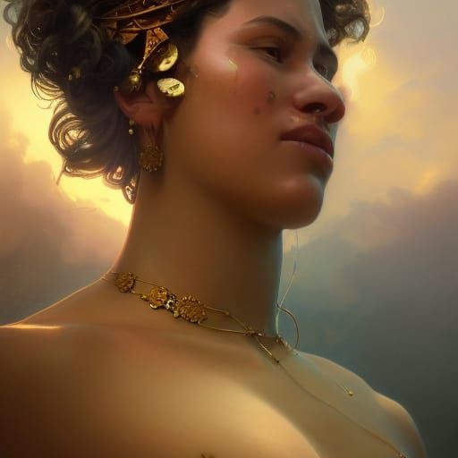 Maui Dances on New Zealand Coast: Hyperdetailed Portrait