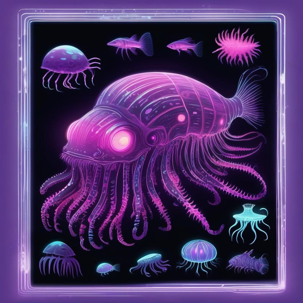 Bioluminescent Alien Exoplanet Speculative Zoology Illustrat...