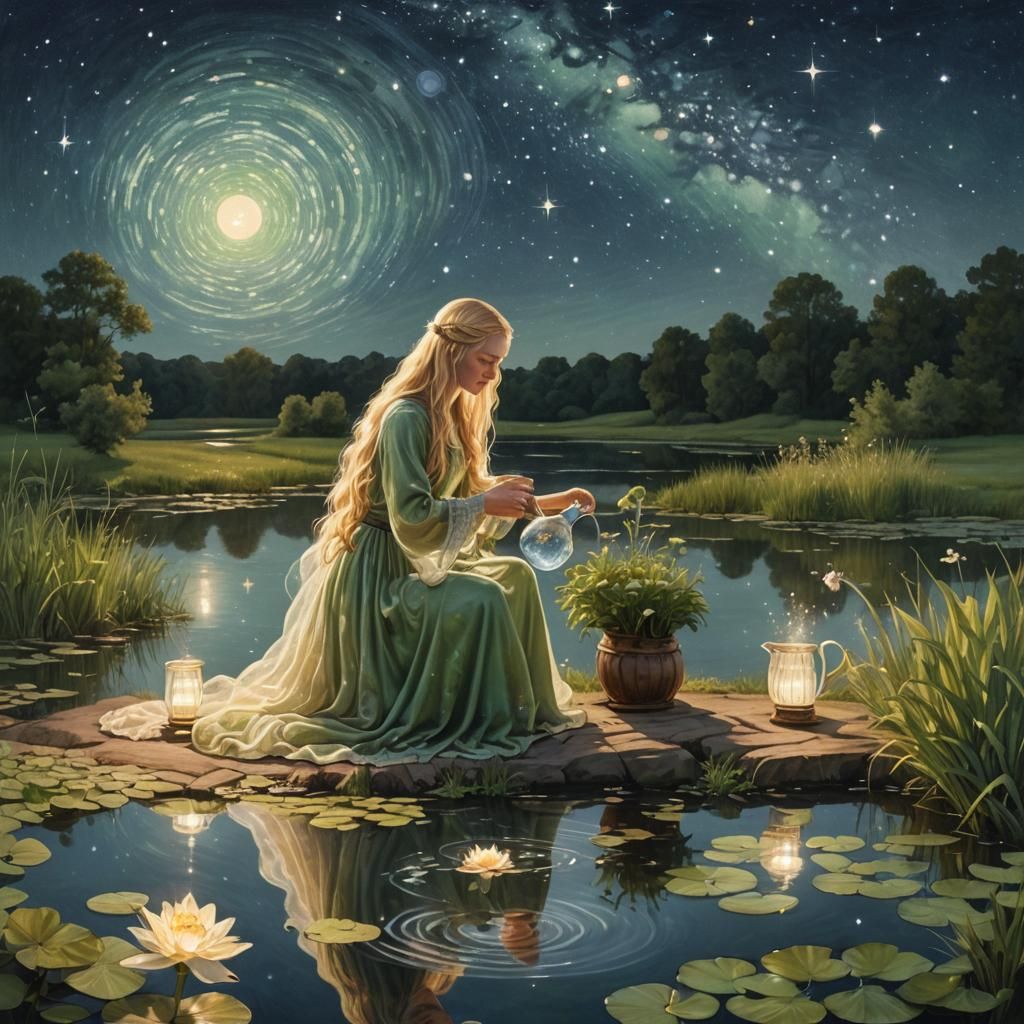 Starry Night Ritual by Pond in Comic Book Art
