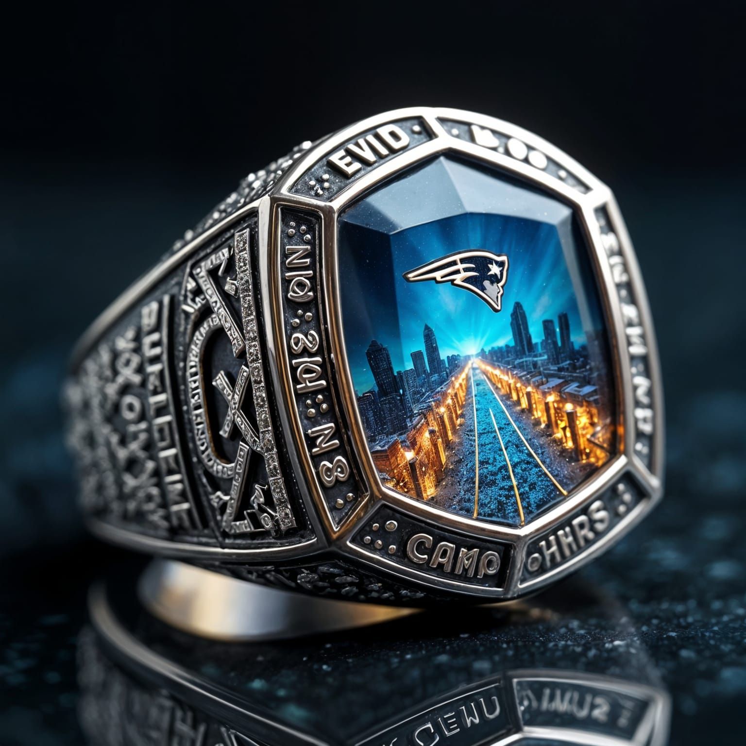 Ultra-Detailed Patriots Super Bowl Ring