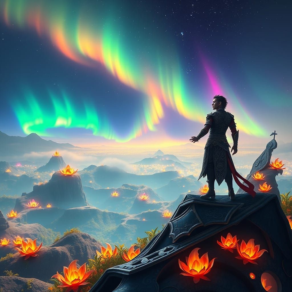 Ethereal Hero Emerges from Whispers of the Realm