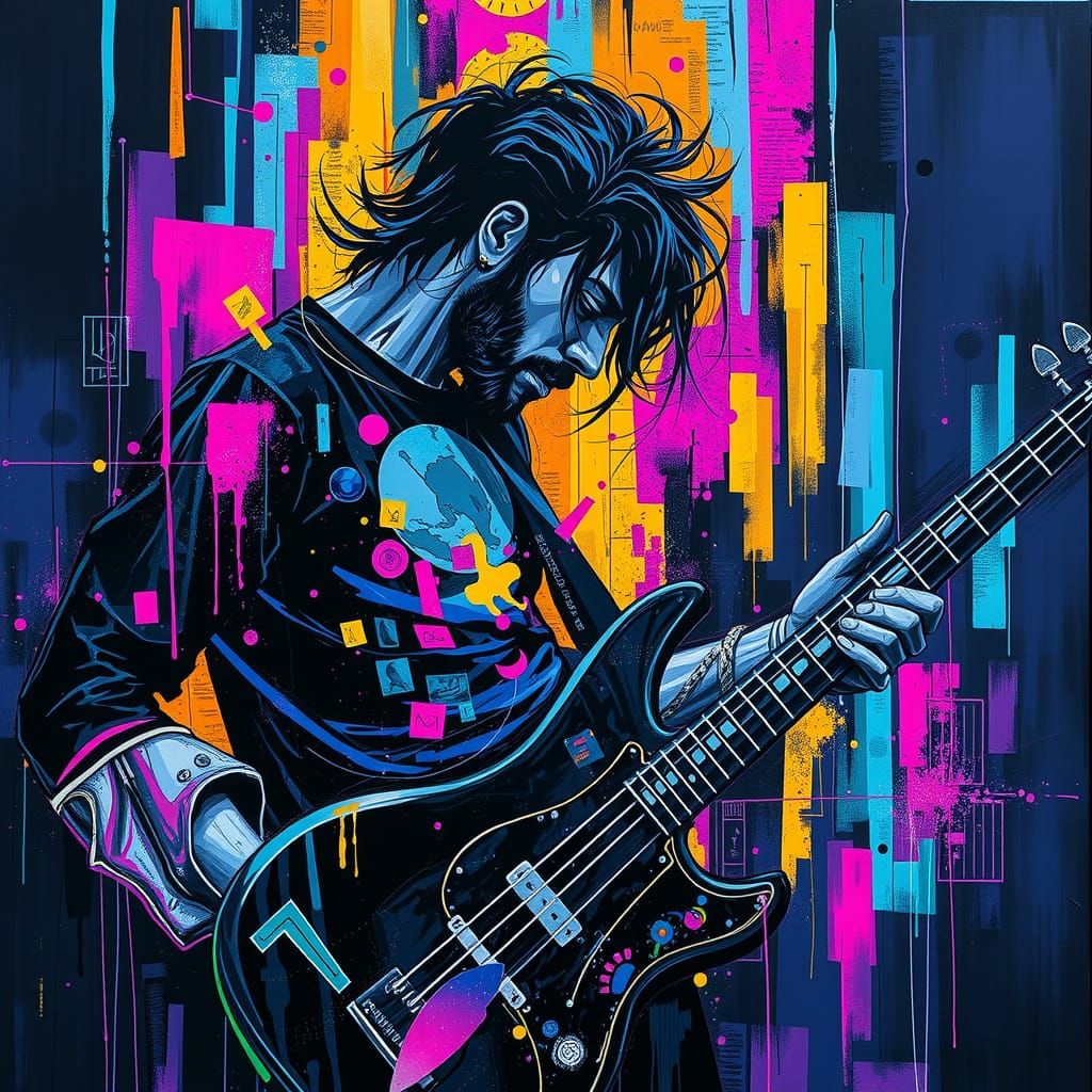 Electric Dreamscape in Neon Hues