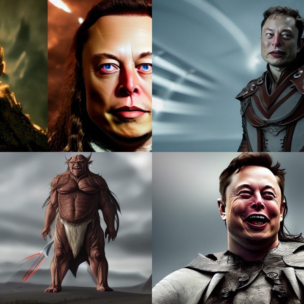 Elon Musk as Lord of the Rings Orc