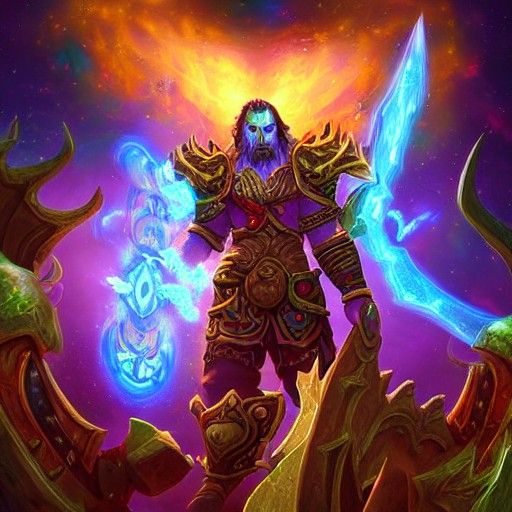 Astral Asmongold in Pablo Amaringo Style