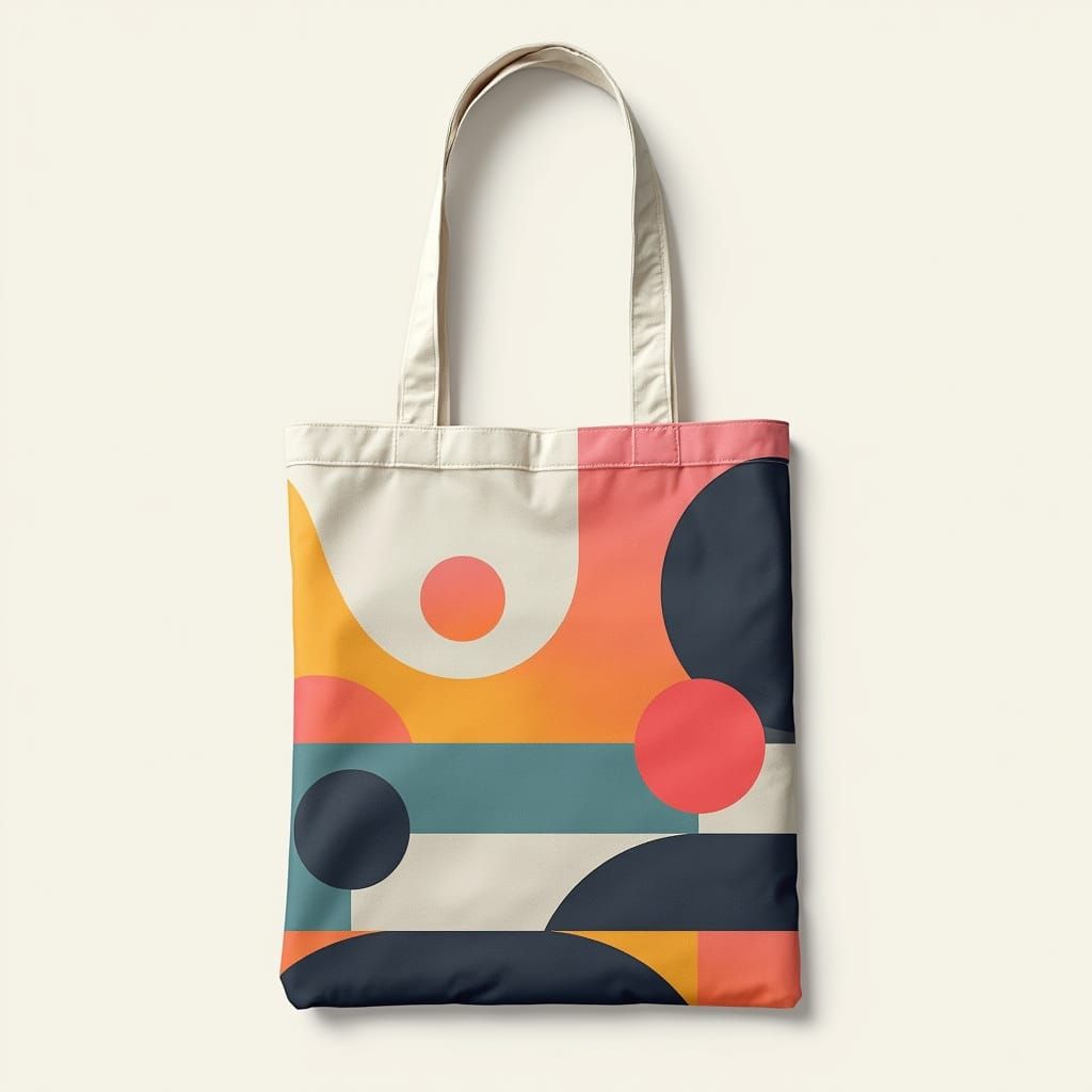 Geometric Tote Bag Design Inspired by Op Art