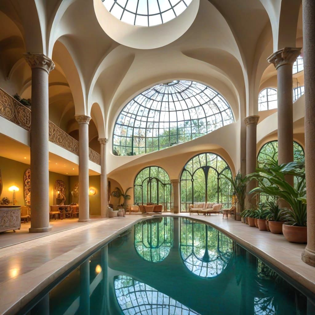 Luxurious Futuristic Oasis in Harmony with Nature