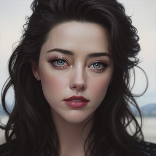 Sultry Amber Heard Portrait in Ambient Light