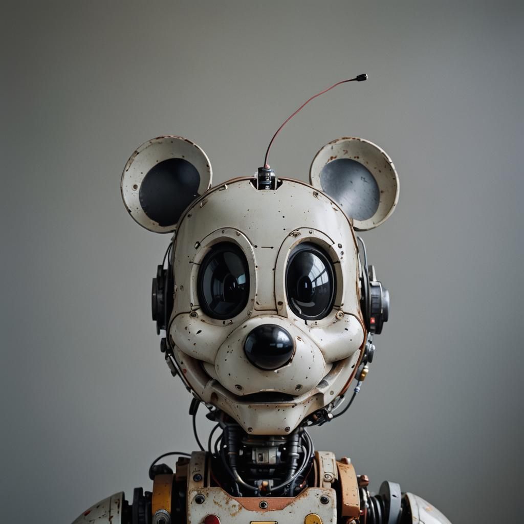 Mickey Mouse Robot Portrait in Sharp Focus