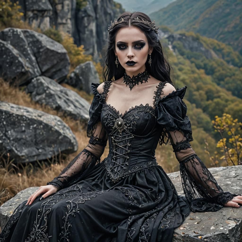 Goddess of Death in Gothic Dress