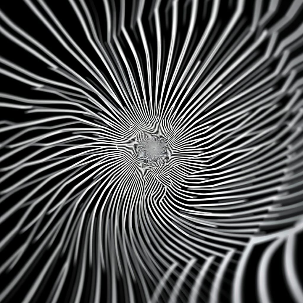 Mesmerizing Optical Illusion: Spirals and Lines