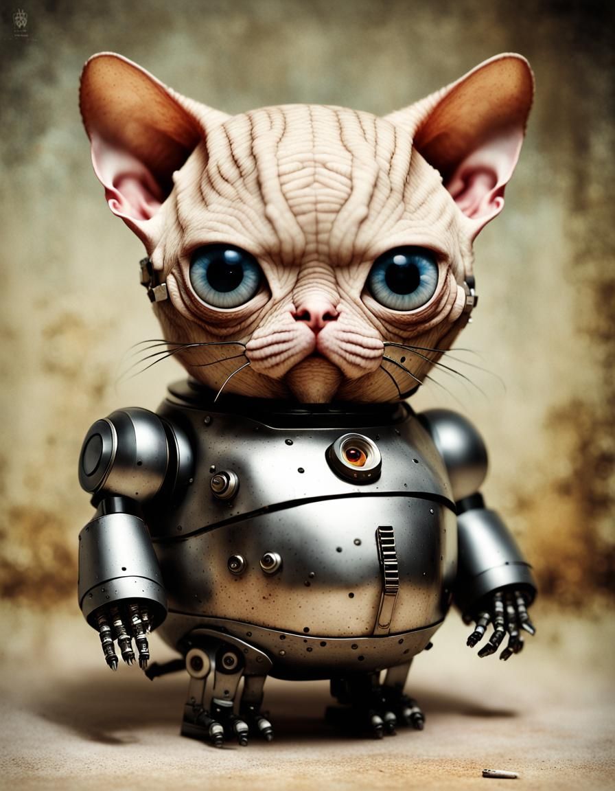 Demonic Obese Robot Cyborg in Volcanic Hyperspace