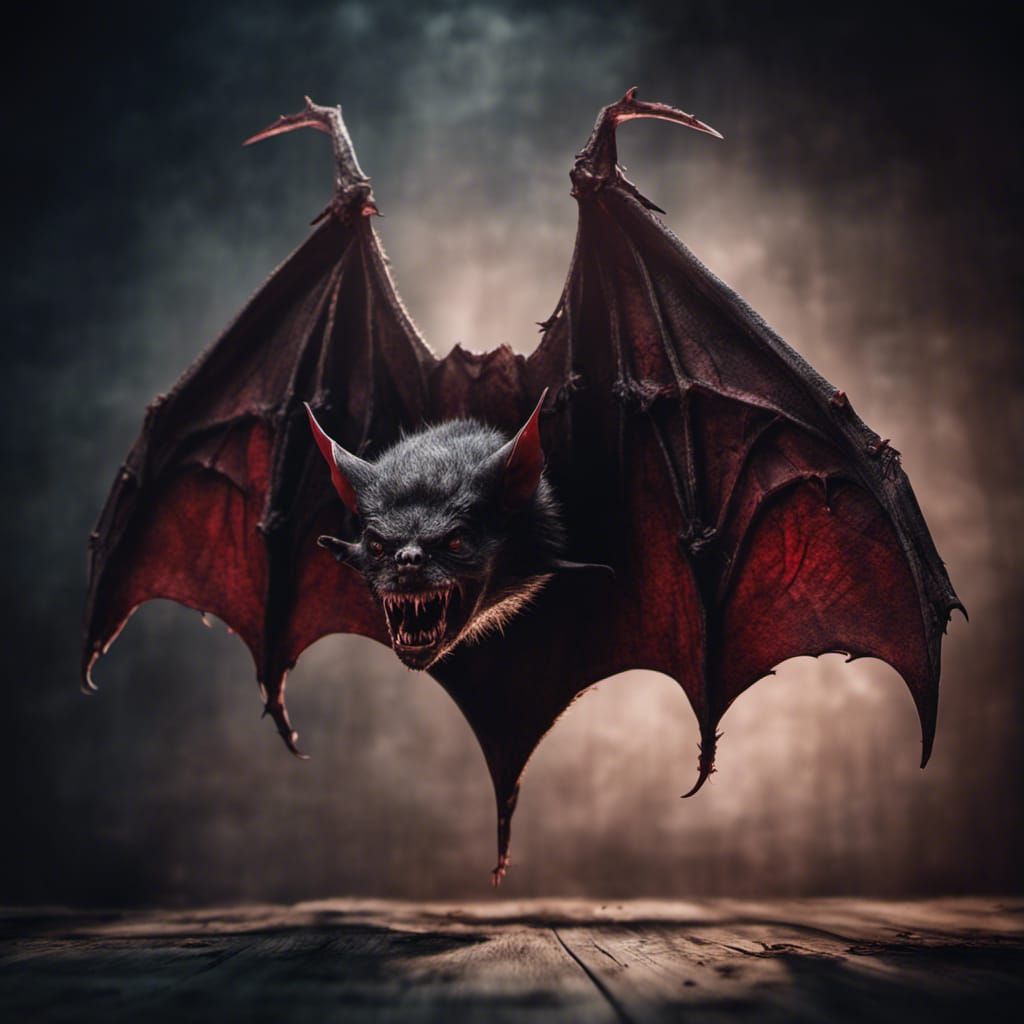 Demonic Vampire Bat of Shadow and Blood