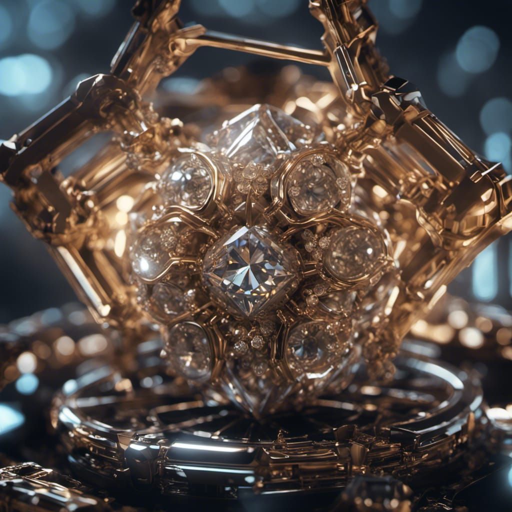 Diamond Jewelry Embryo in Futuristic Sci-Fi Style