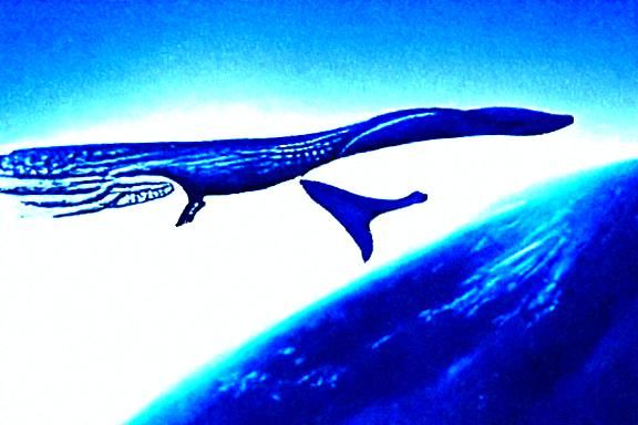Blue Whales Roaming Earth: A Surreal Vision