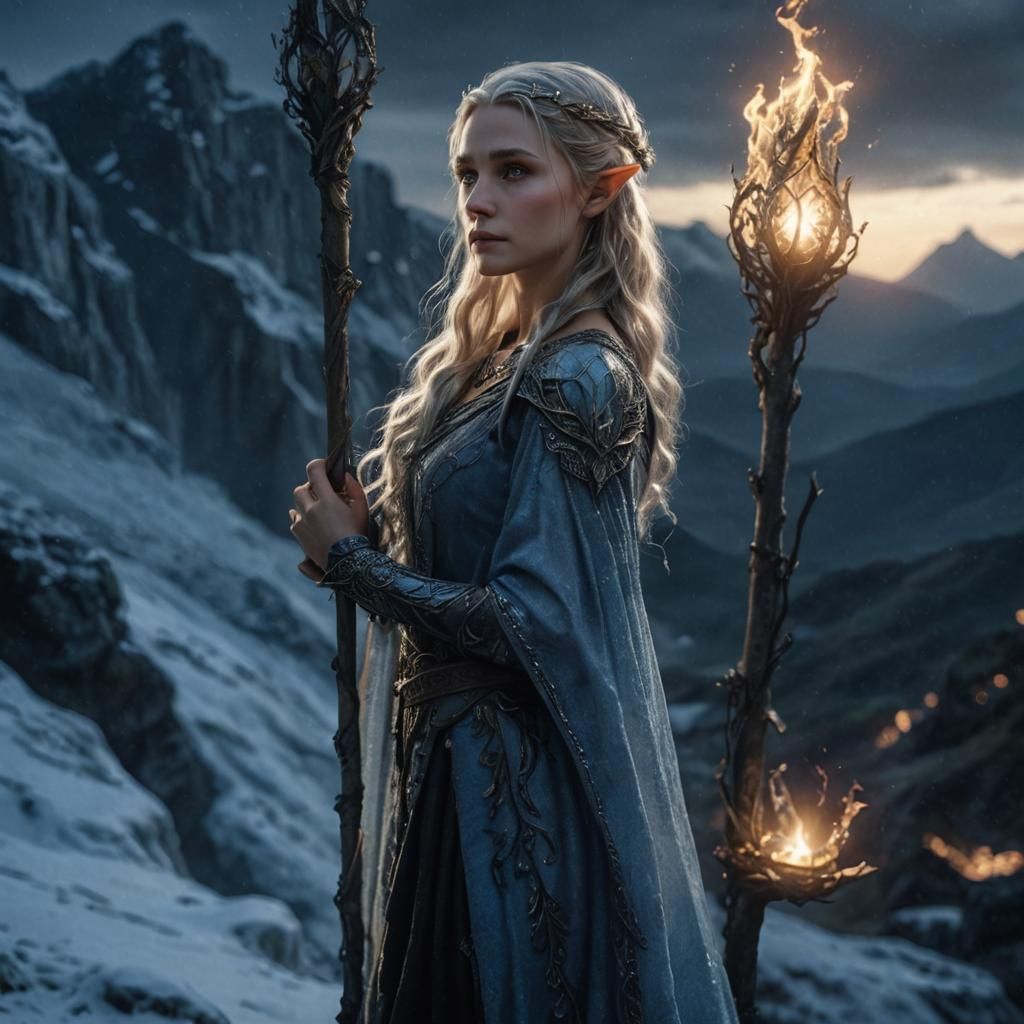 Beautiful Elf of Lorien in Photorealistic Style