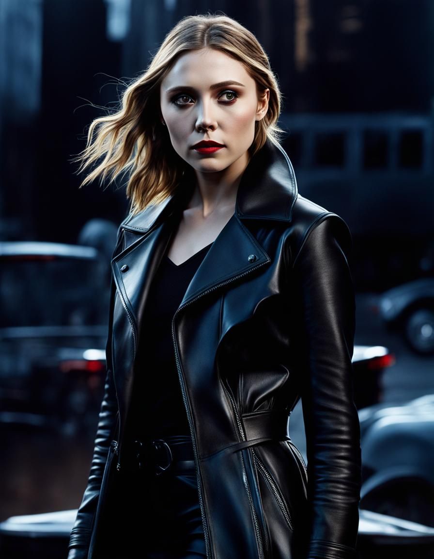 Elizabeth Olsen as Gothic Vampire in Leather