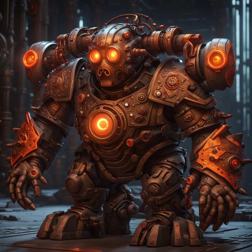 Dwarf Cyborg in a Fantasy Factory: Unreal Engine 5