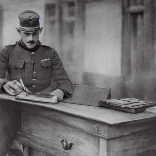 WW1 Army Officer's Diary: A Digital Painting