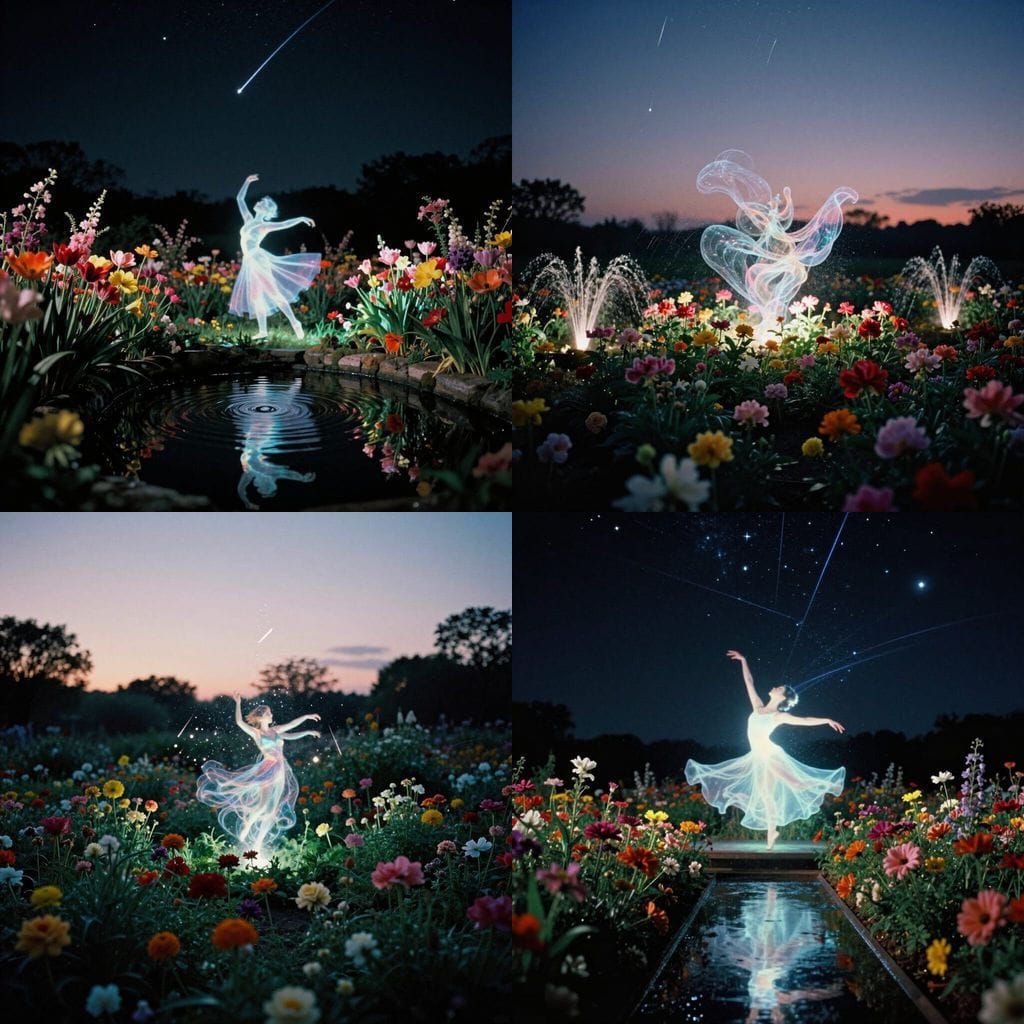 Dancing Astral Projection in a Flower Garden