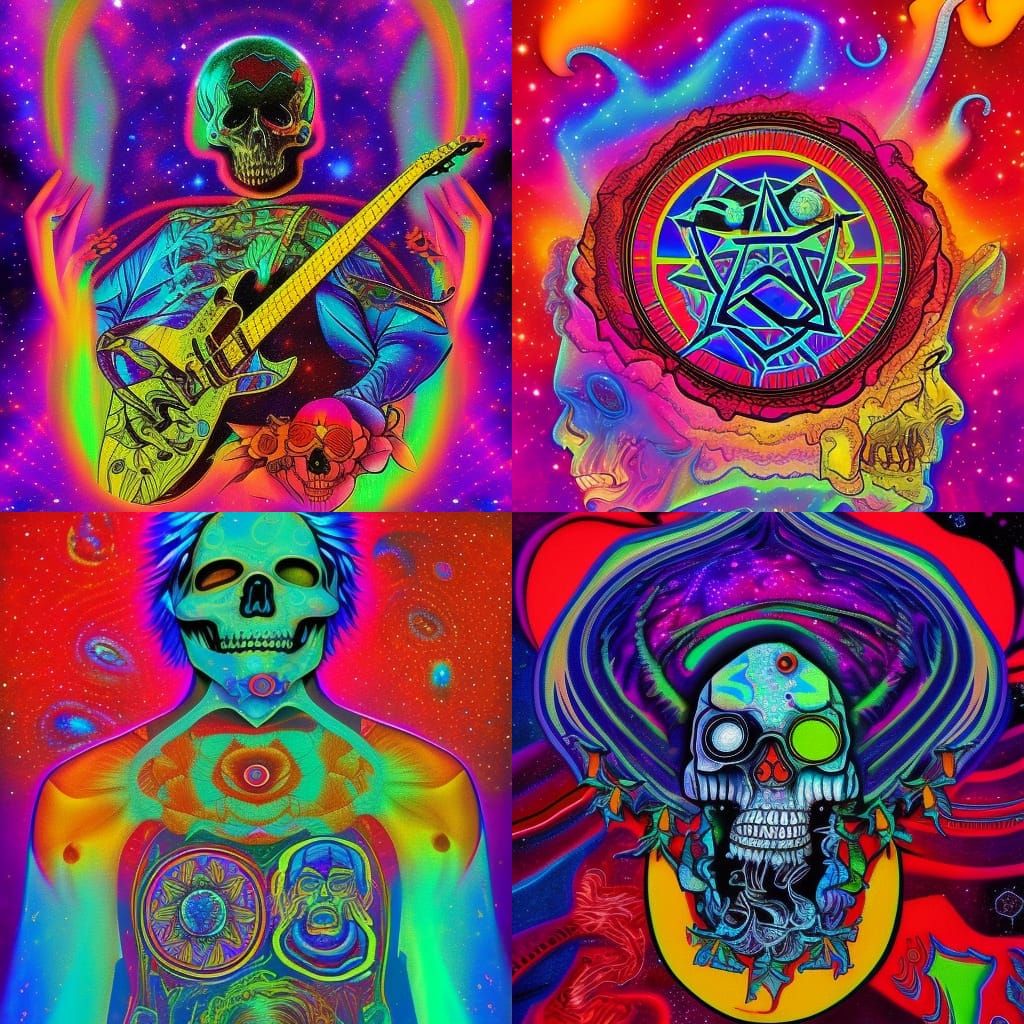 Holographic Grateful Dead by Pablo Amaringo