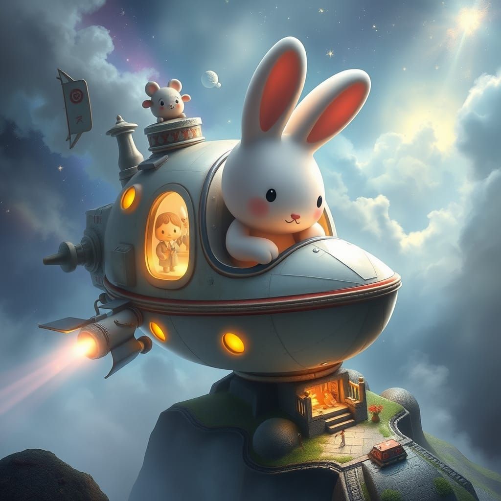 Miffy Bunny Spaceship