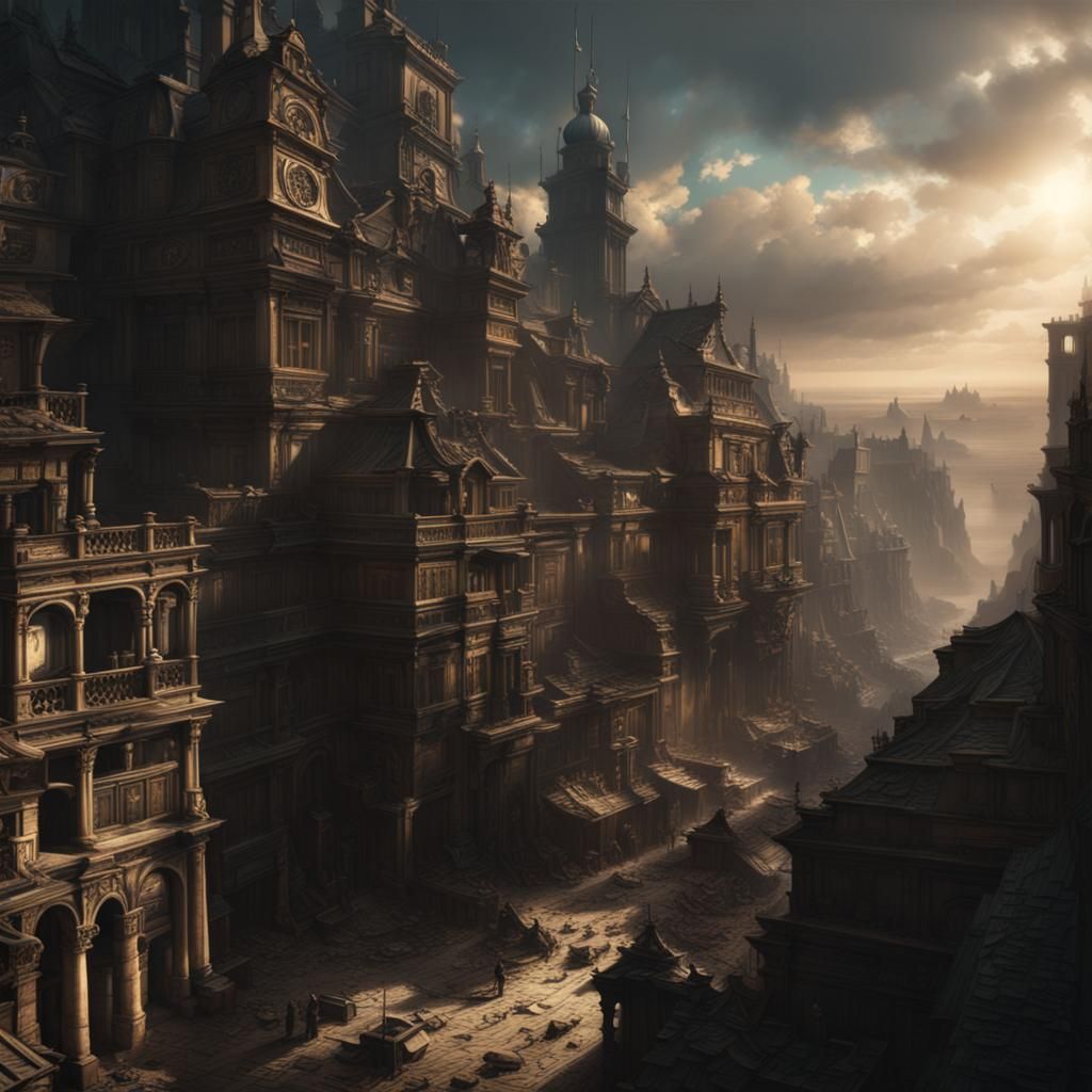 Dramatic Shadows in a Digital Matte Painting