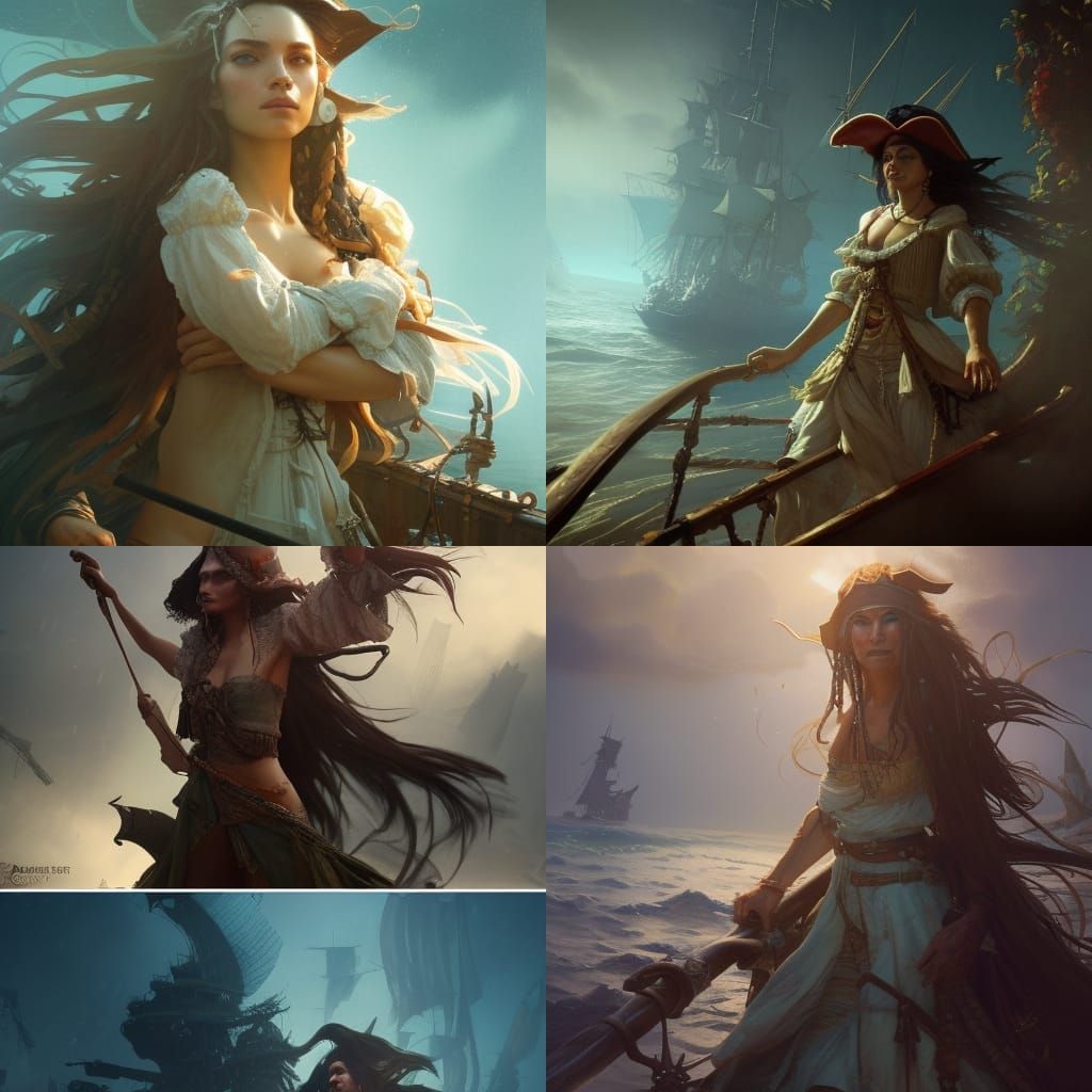 Sea Witch and Pirates in Dynamic Lighting