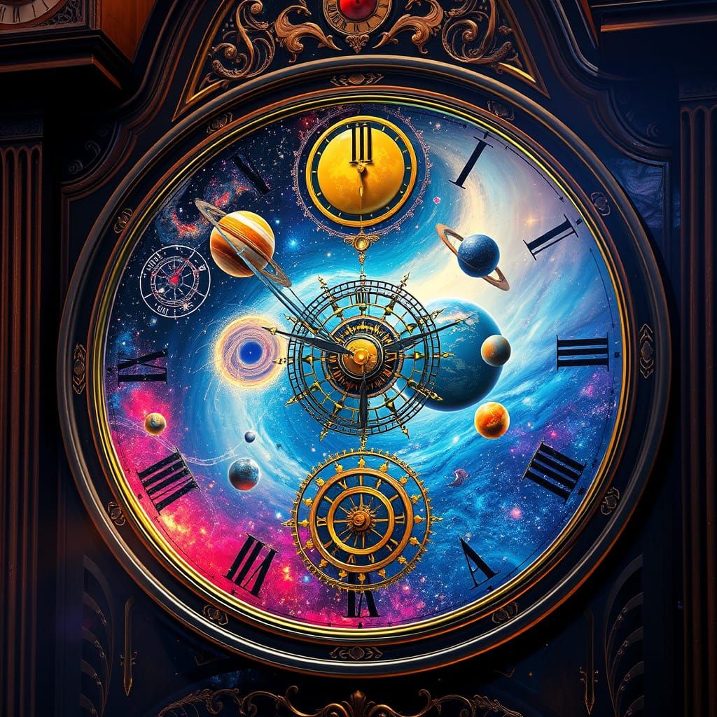 Timeless Celestial Harmony in Majestic Clockwork