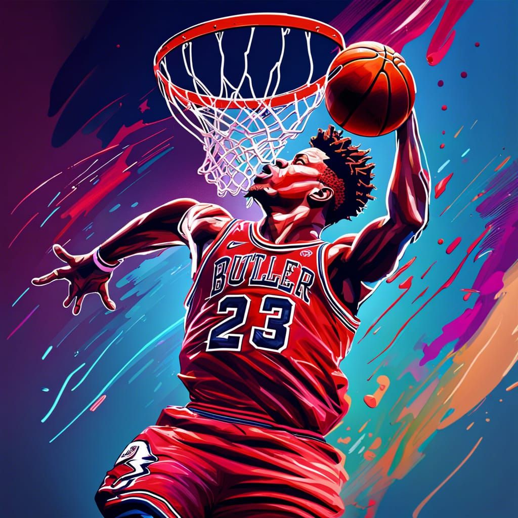 Jimmy Butler Hyperrealistic Basketball Art