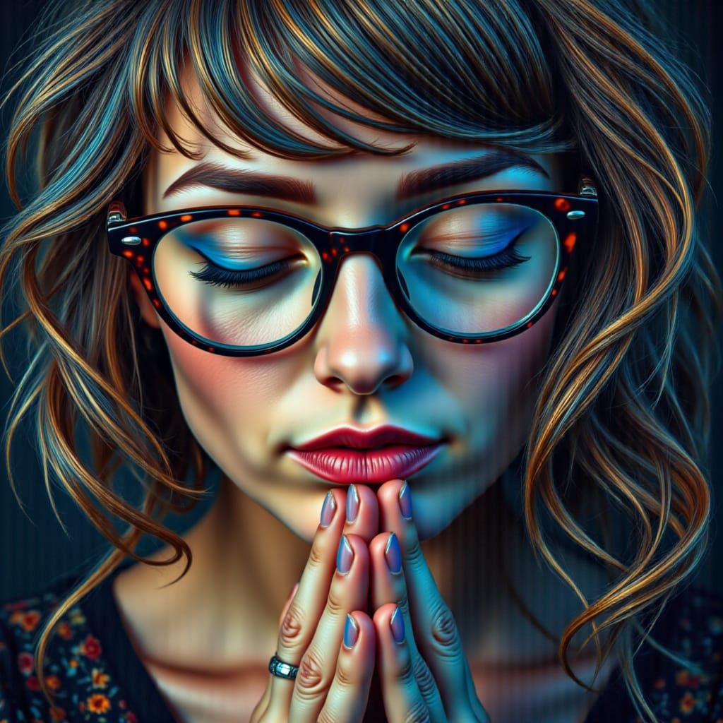 Mystical Woman in Psychedelic Patterns