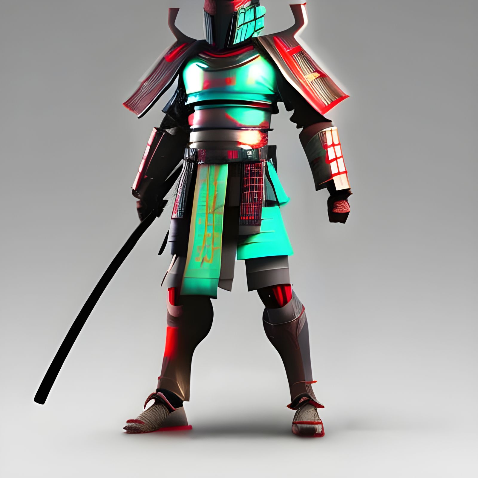 Cyberpunk Samurai Armor in Photorealistic Style