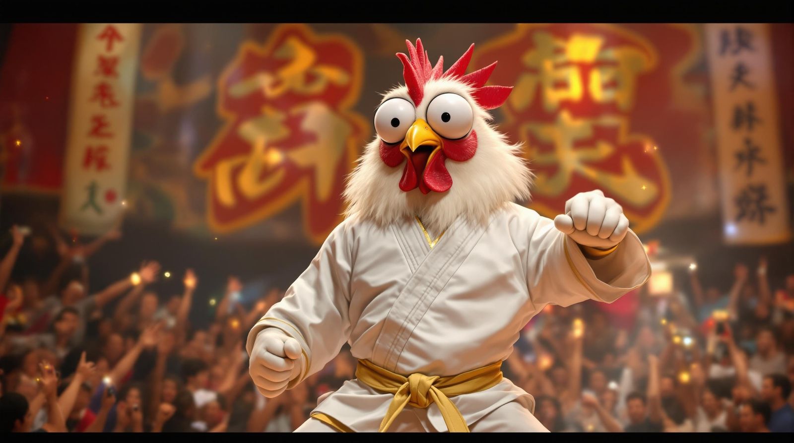 Karate Chicken Showdown in the Spotlight