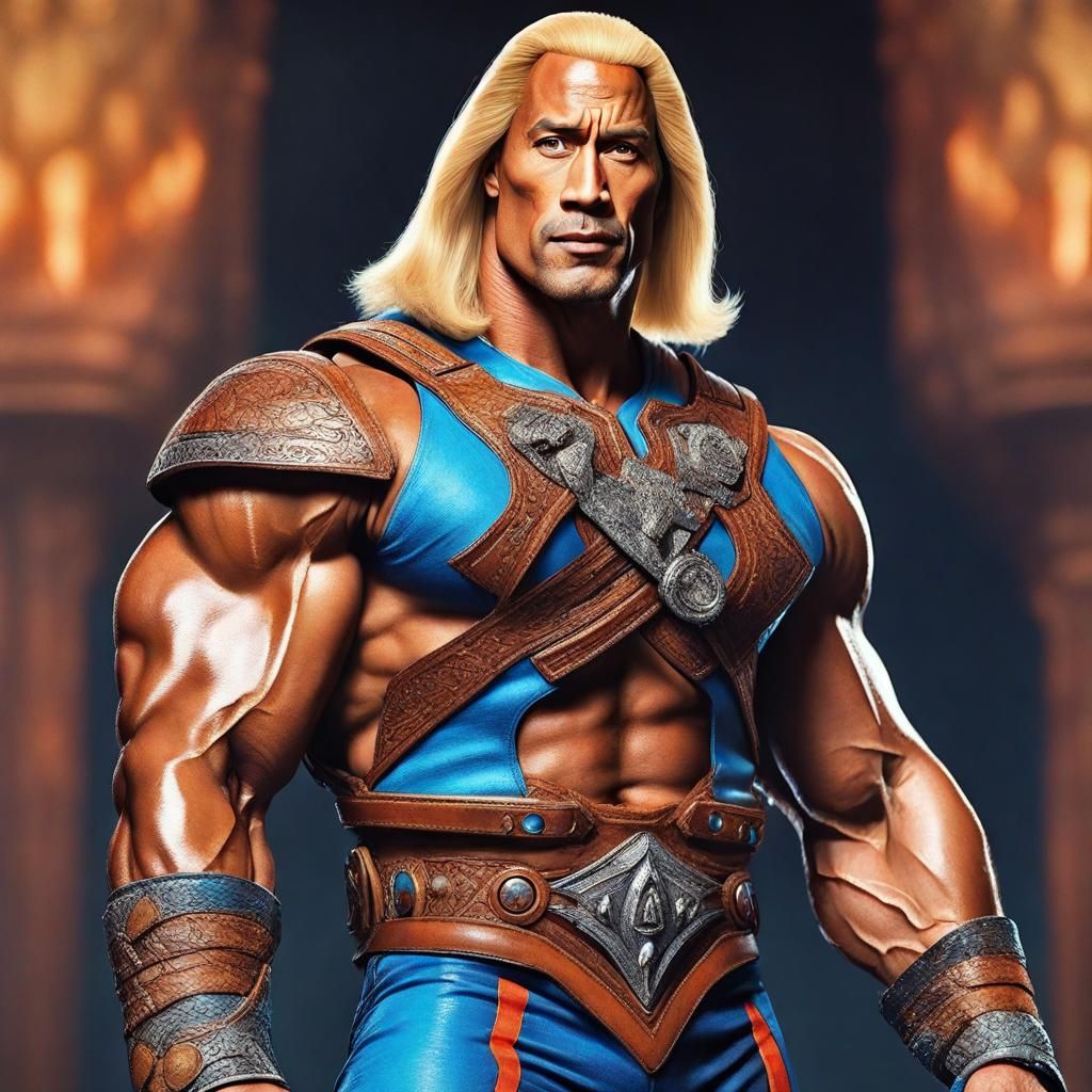 He-Man Inspired Character in a Dynamic Pose