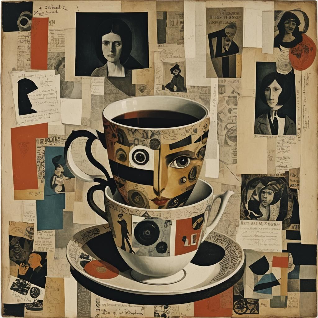 Hannah Hoch Inspired Cup of Tea Photomontage